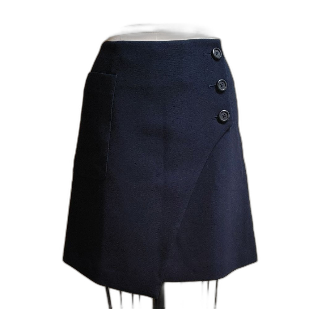 A LOVES A Skirt in Navy Asymmetrical Wrap Size M
